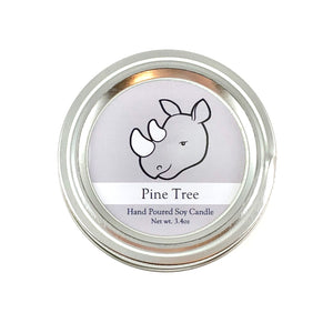 Rhino Conservation Candle | Pine Tree Scent